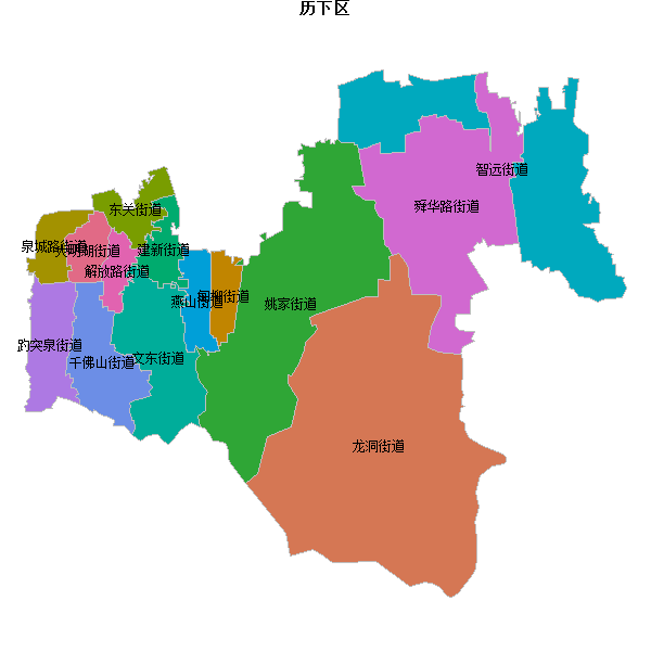 历下区乡镇地图shp数据百度坐标系(bd09).shp
