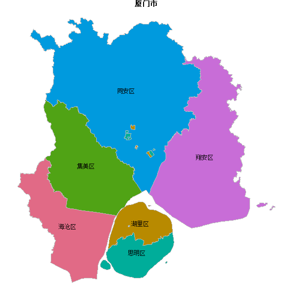厦门市地图JSON数据火星坐标系(gcj02).json