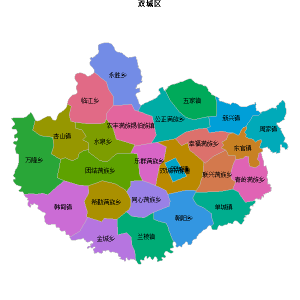 双城区乡镇地图JSON数据百度坐标系(bd09).json