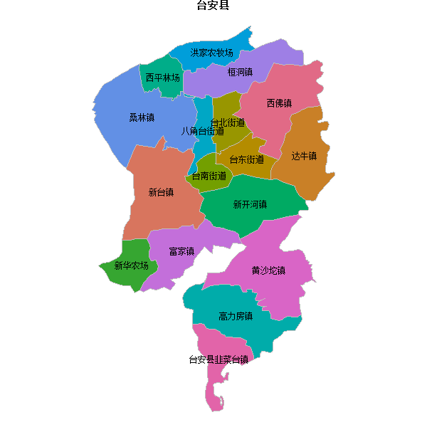 台安县乡镇地图JSON数据火星坐标系(gcj02).json
