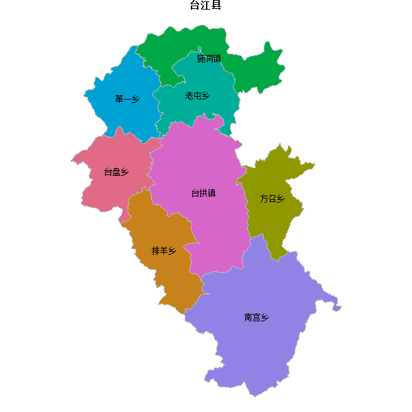 台江县乡镇地图JSON数据火星坐标系(gcj02).json