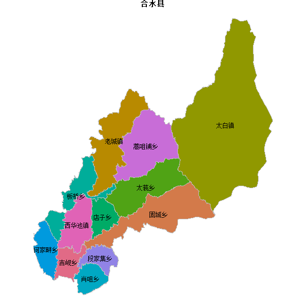 合水县乡镇地图JSON数据火星坐标系(gcj02).json