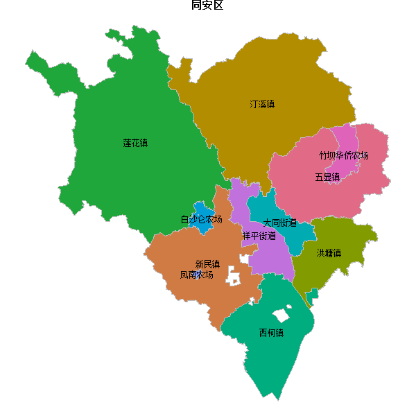 同安区乡镇地图JSON数据百度坐标系(bd09).json