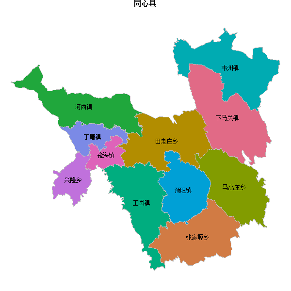 同心县乡镇地图JSON数据火星坐标系(gcj02).json