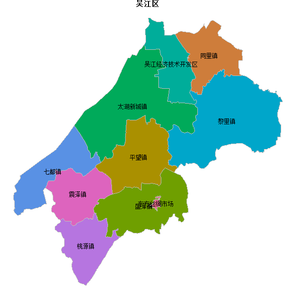 吴江区乡镇地图JSON数据火星坐标系(gcj02).json