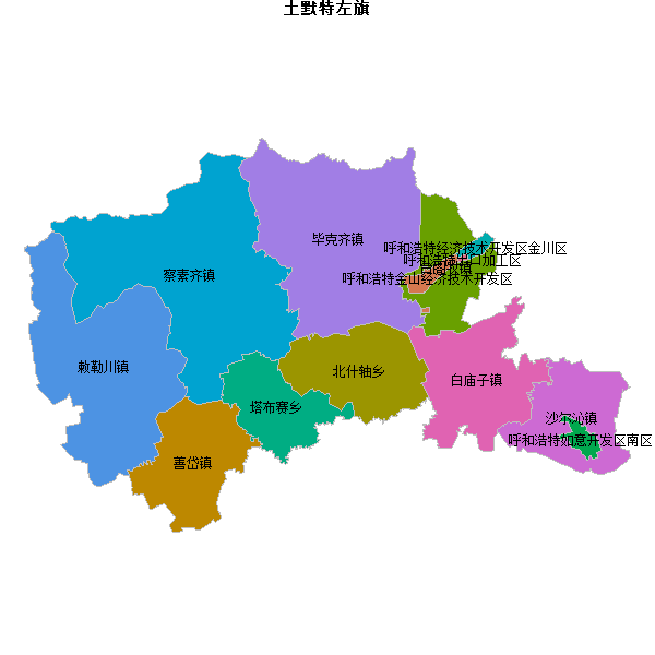 土默特左旗乡镇地图JSON数据火星坐标系(gcj02).json