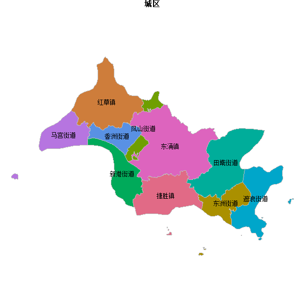 城区乡镇地图JSON数据火星坐标系(gcj02).json