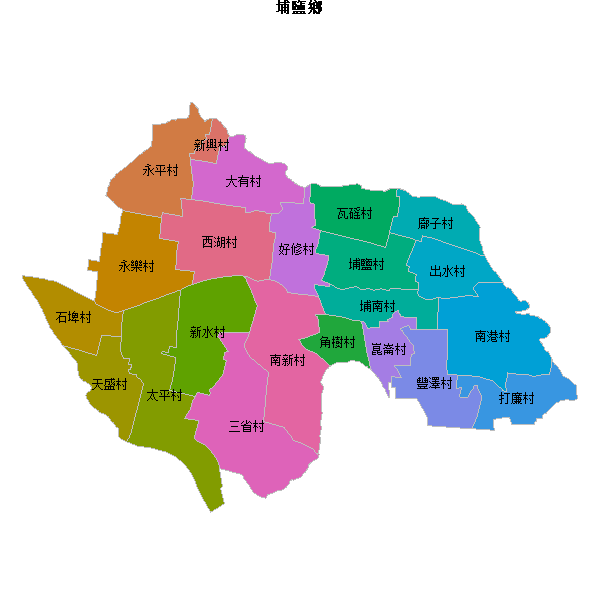 埔鹽鄉乡镇地图JSON数据百度坐标系(bd09).json