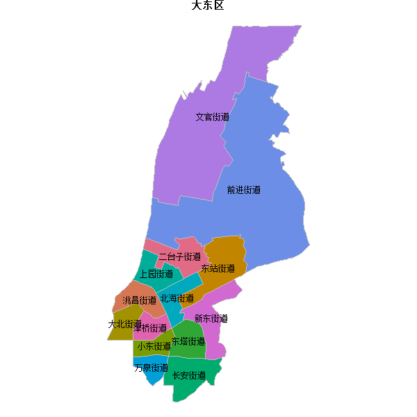 大东区乡镇地图JSON数据火星坐标系(gcj02).json
