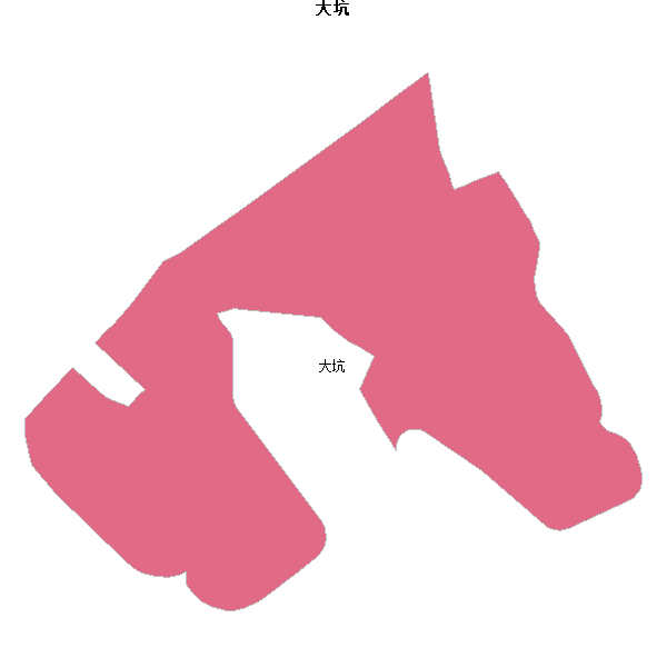 大坑乡镇地图JSON数据火星坐标系(gcj02).json