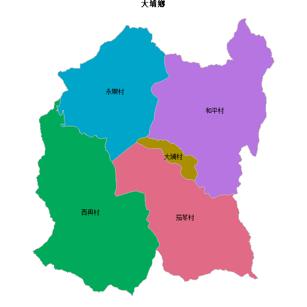 大埔鄉乡镇地图JSON数据火星坐标系(gcj02).json