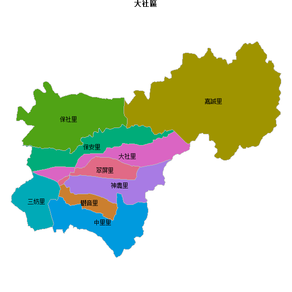 大社區乡镇地图JSON数据火星坐标系(gcj02).json