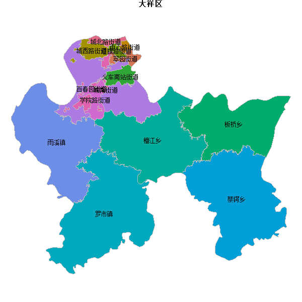 大祥区乡镇地图shp数据百度坐标系(bd09).shp