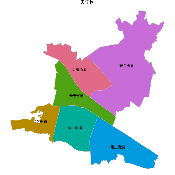 天宁区乡镇地图JSON数据百度坐标系(bd09).json