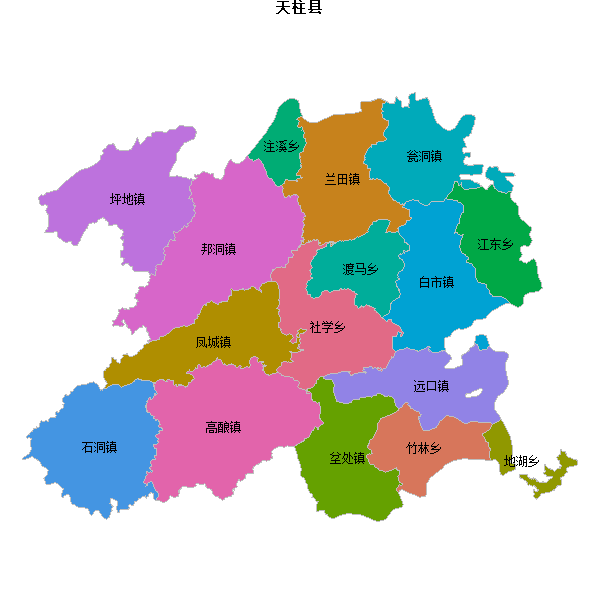 天柱县乡镇地图JSON数据火星坐标系(gcj02).json