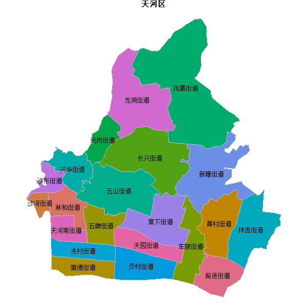 天河区乡镇地图JSON数据百度坐标系(bd09).json