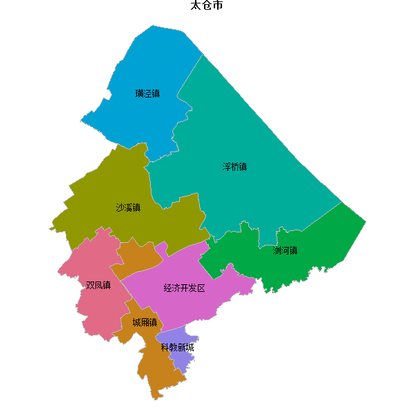 太仓市乡镇地图JSON数据火星坐标系(gcj02).json