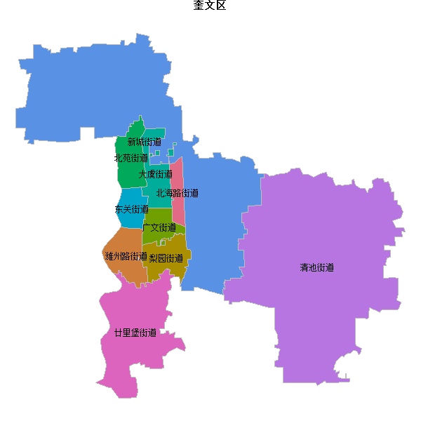 奎文区乡镇地图JSON数据火星坐标系(gcj02).json