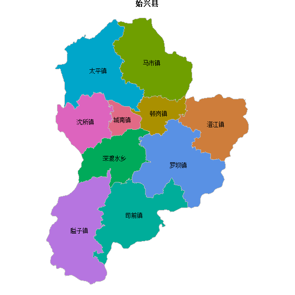 始兴县乡镇地图JSON数据百度坐标系(bd09).json
