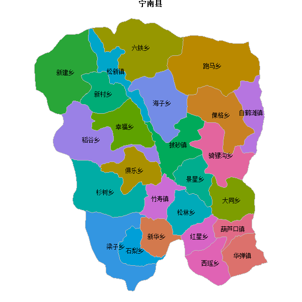 宁南县乡镇地图JSON数据百度坐标系(bd09).json