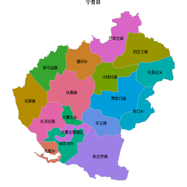 宁晋县乡镇地图JSON数据百度坐标系(bd09).json