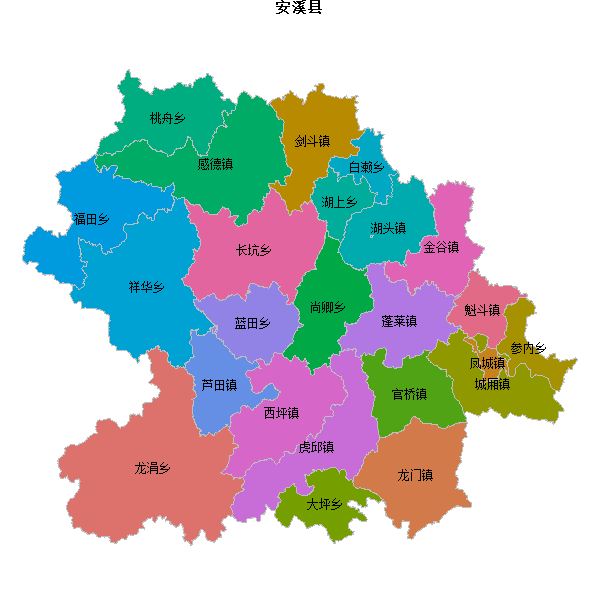安溪县乡镇地图JSON数据火星坐标系(gcj02).json