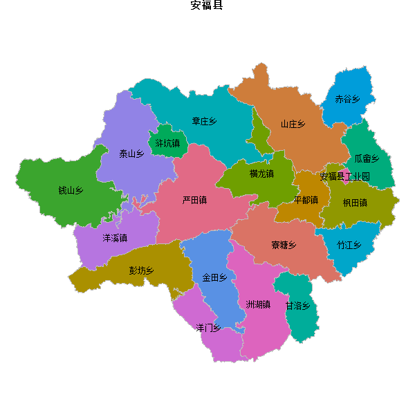 安福县乡镇地图JSON数据火星坐标系(gcj02).json