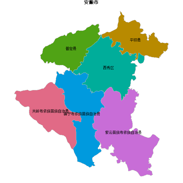 安顺市地图JSON数据火星坐标系(gcj02).json