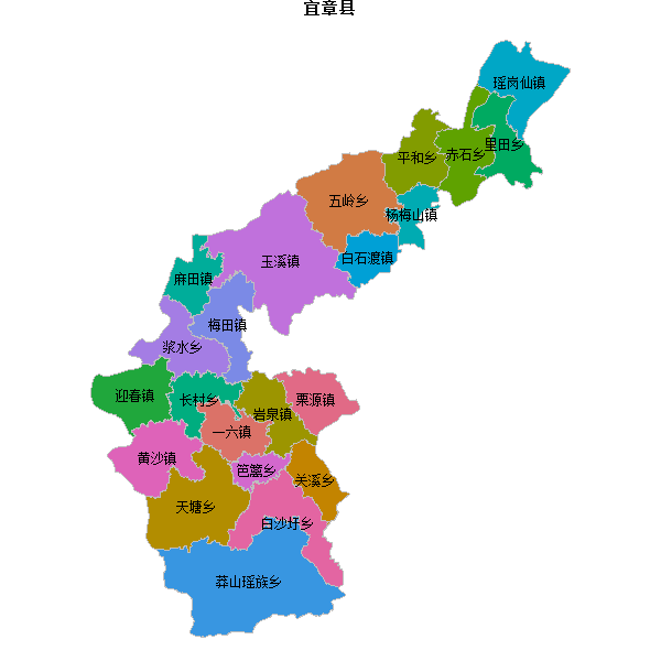宜章县乡镇地图JSON数据火星坐标系(gcj02).json