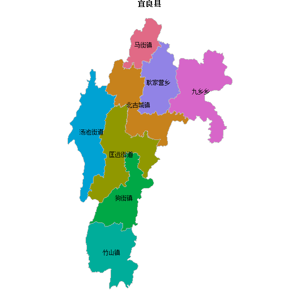 宜良县乡镇地图JSON数据火星坐标系(gcj02).json