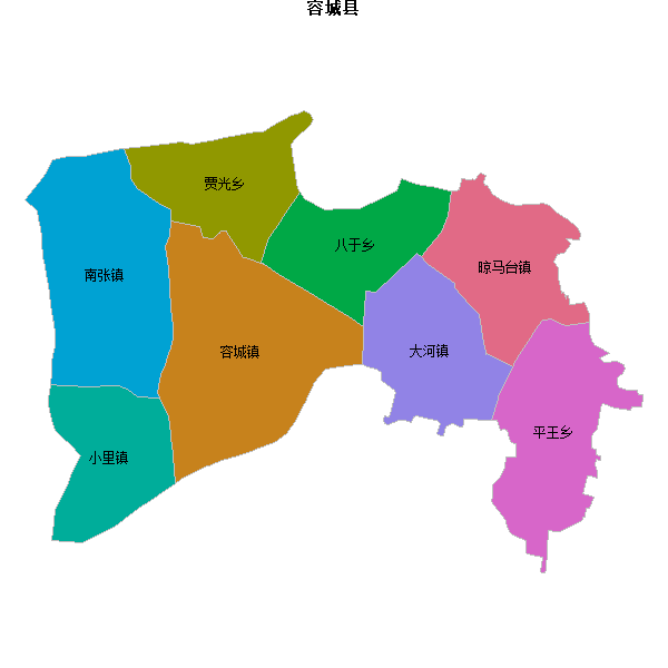 容城县乡镇地图JSON数据火星坐标系(gcj02).json