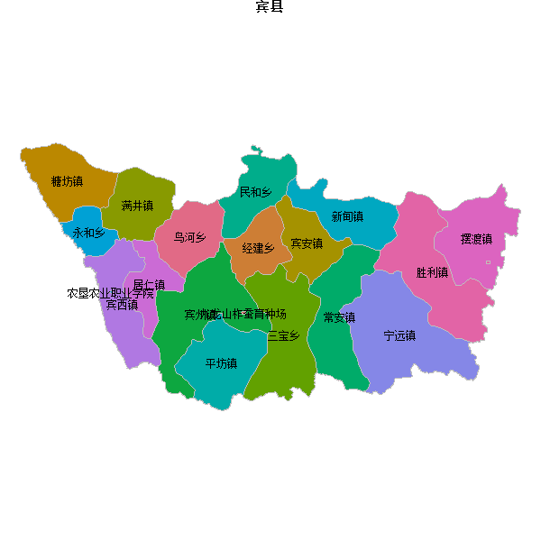 宾县乡镇地图JSON数据百度坐标系(bd09).json