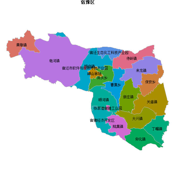 宿豫区乡镇地图JSON数据百度坐标系(bd09).json