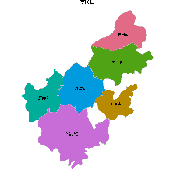 富民县乡镇地图JSON数据火星坐标系(gcj02).json