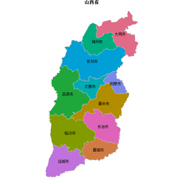 山西省地图JSON数据火星坐标系(gcj02).json