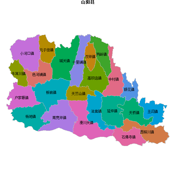 山阳县乡镇地图JSON数据百度坐标系(bd09).json