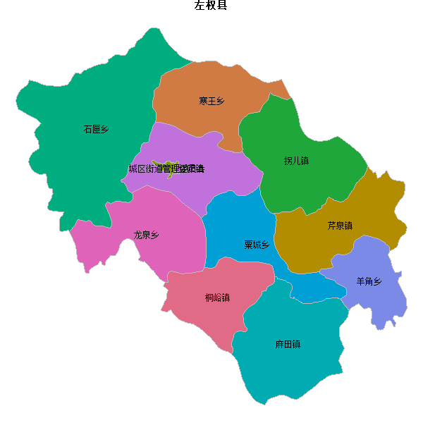 左权县乡镇地图JSON数据火星坐标系(gcj02).json