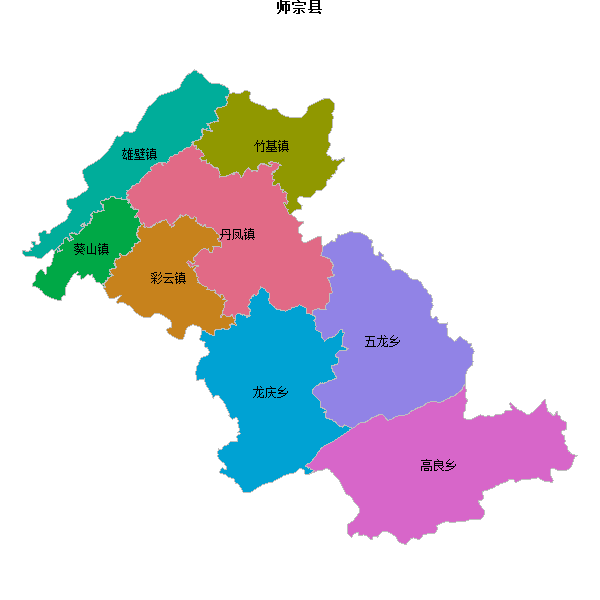 师宗县乡镇地图JSON数据火星坐标系(gcj02).json