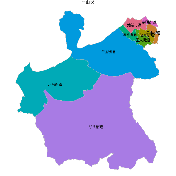 平山区乡镇地图JSON数据火星坐标系(gcj02).json