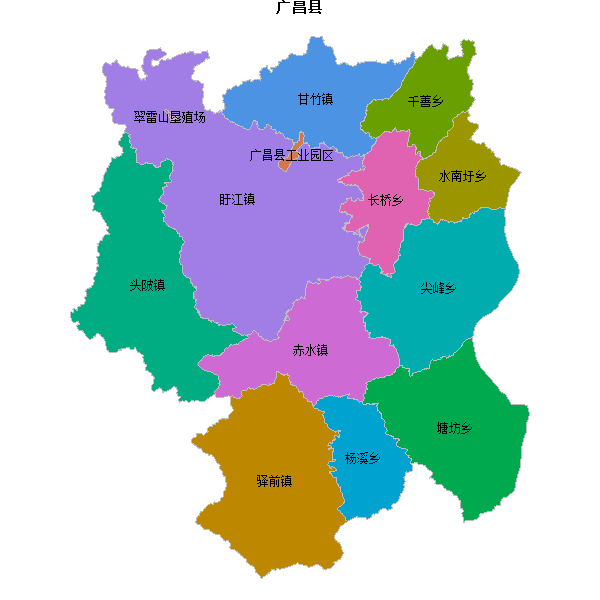 广昌县乡镇地图JSON数据火星坐标系(gcj02).json