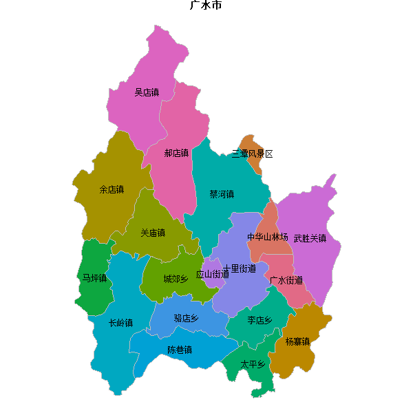 广水市乡镇地图JSON数据火星坐标系(gcj02).json