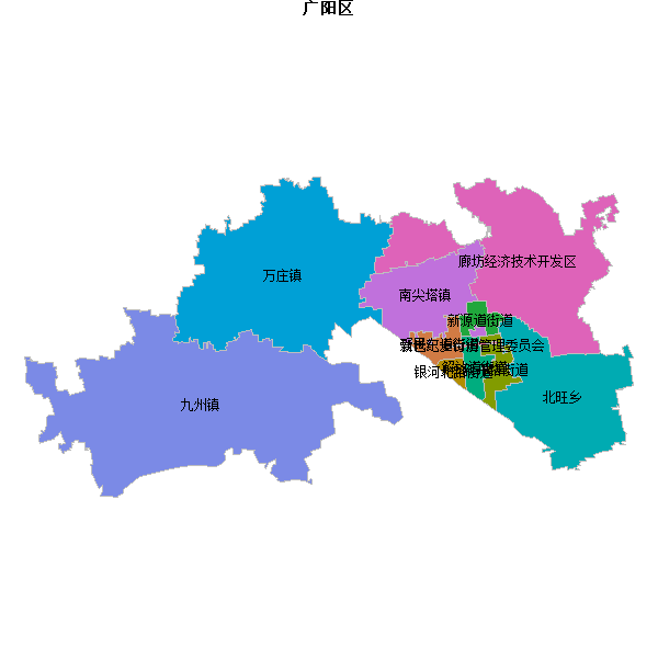 广阳区乡镇地图JSON数据火星坐标系(gcj02).json