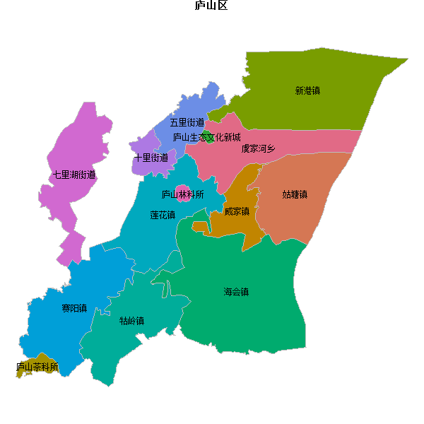 庐山区乡镇地图JSON数据百度坐标系(bd09).json