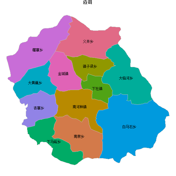 应县乡镇地图JSON数据火星坐标系(gcj02).json