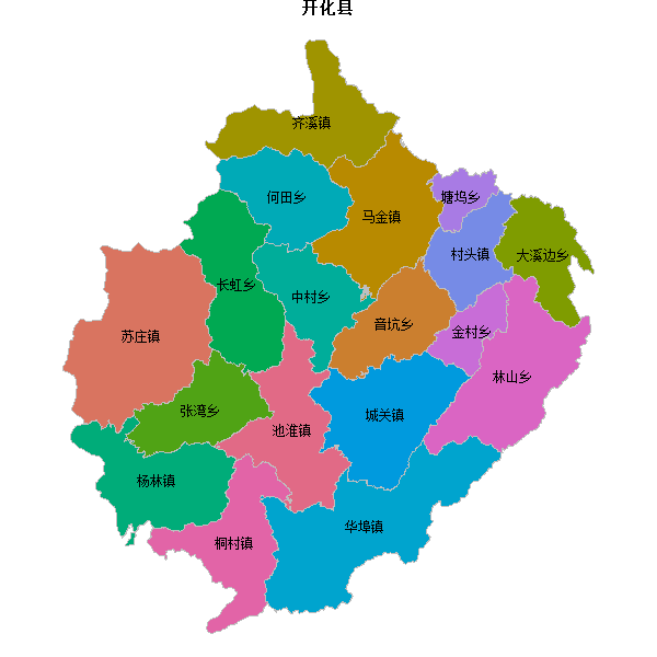 开化县乡镇地图JSON数据百度坐标系(bd09).json