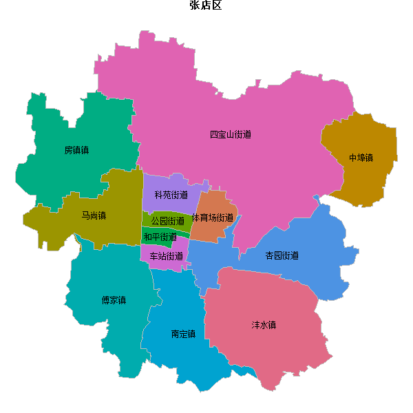 张店区乡镇地图JSON数据百度坐标系(bd09).json