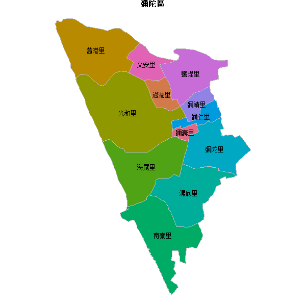 彌陀區乡镇地图JSON数据火星坐标系(gcj02).json
