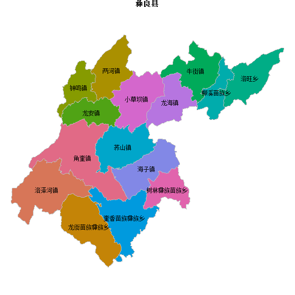 彝良县乡镇地图JSON数据火星坐标系(gcj02).json