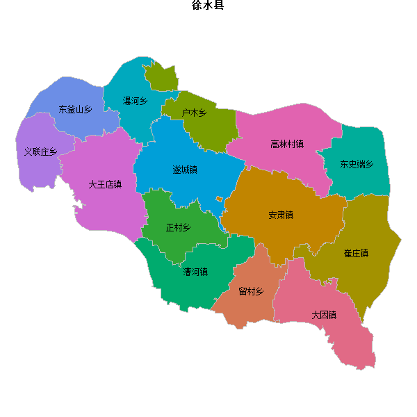 徐水县乡镇地图JSON数据火星坐标系(gcj02).json