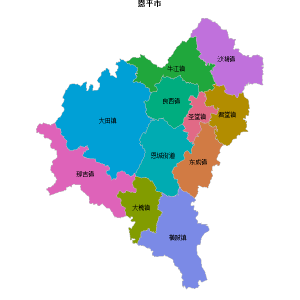 恩平市乡镇地图JSON数据百度坐标系(bd09).json